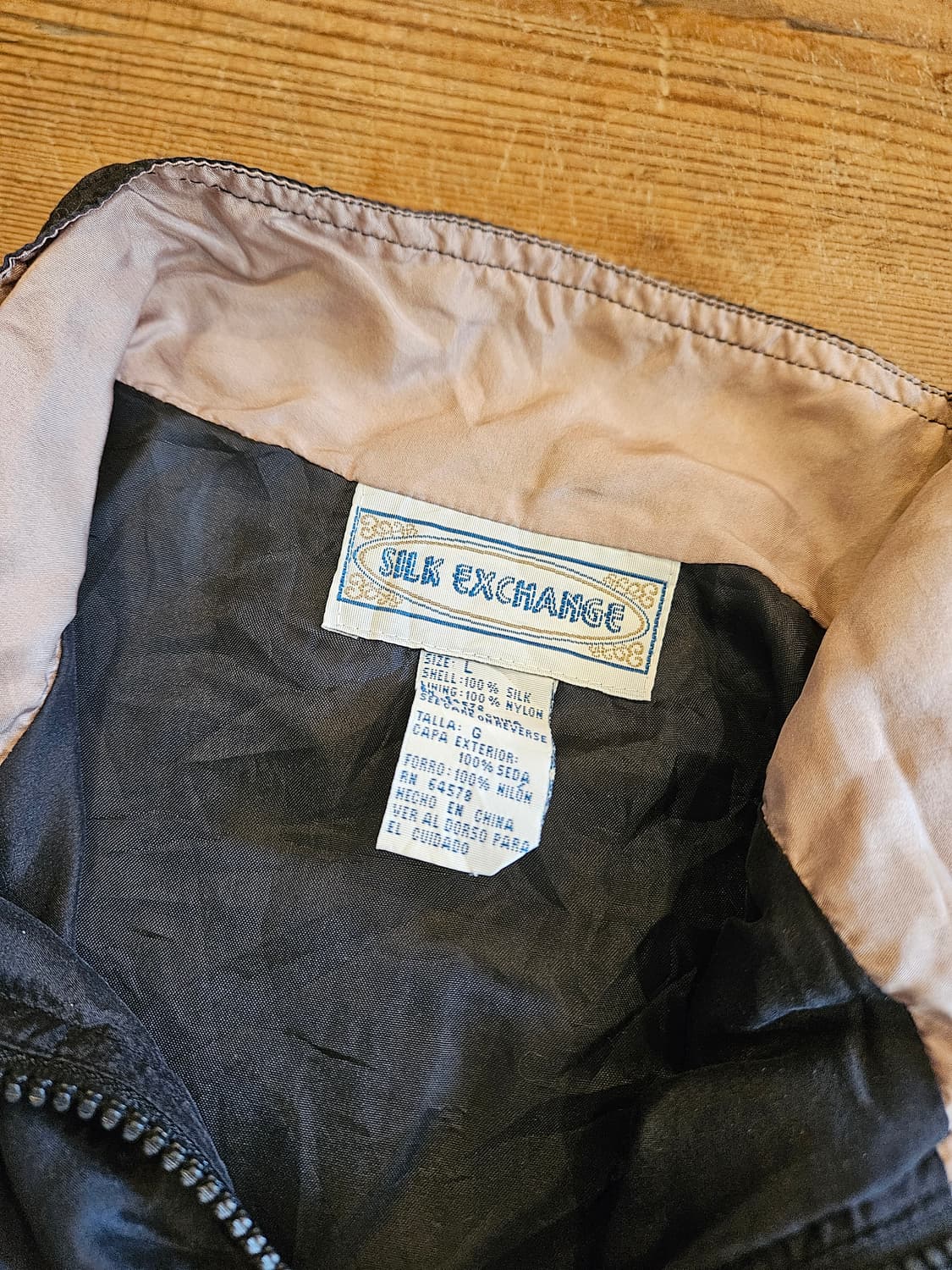 90s 빈티지 실크 윈드 브레이커  상품이미지3