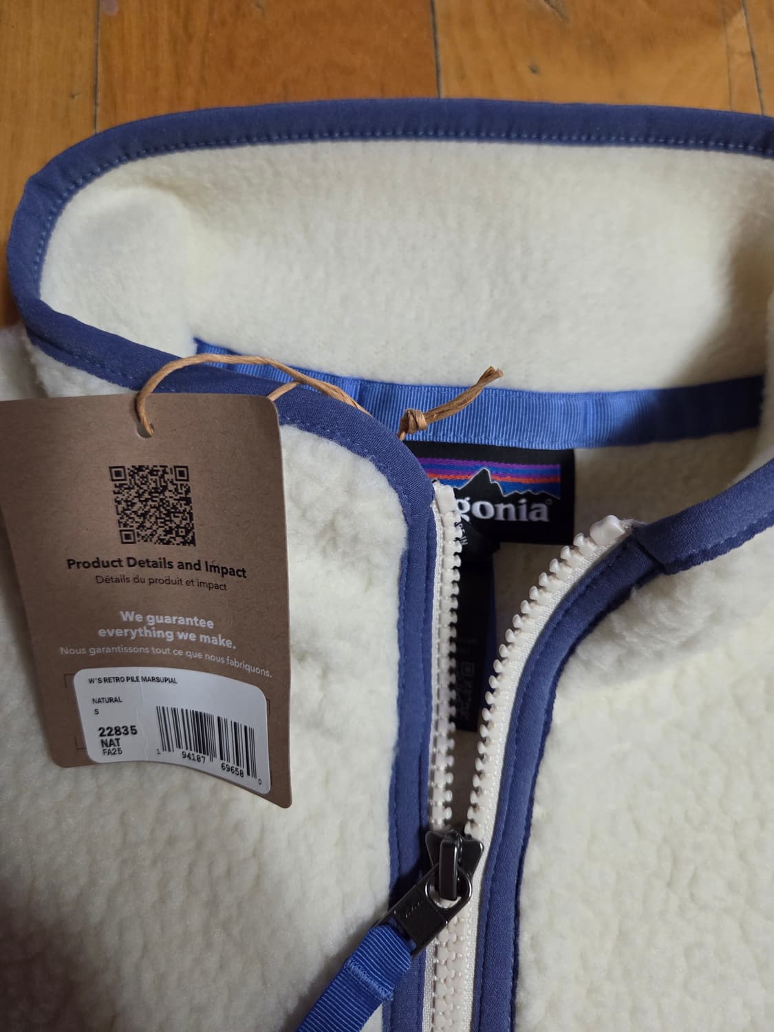 파타고니아 우먼스 레트로 파일 플리스 S 내추럴 상품이미지2