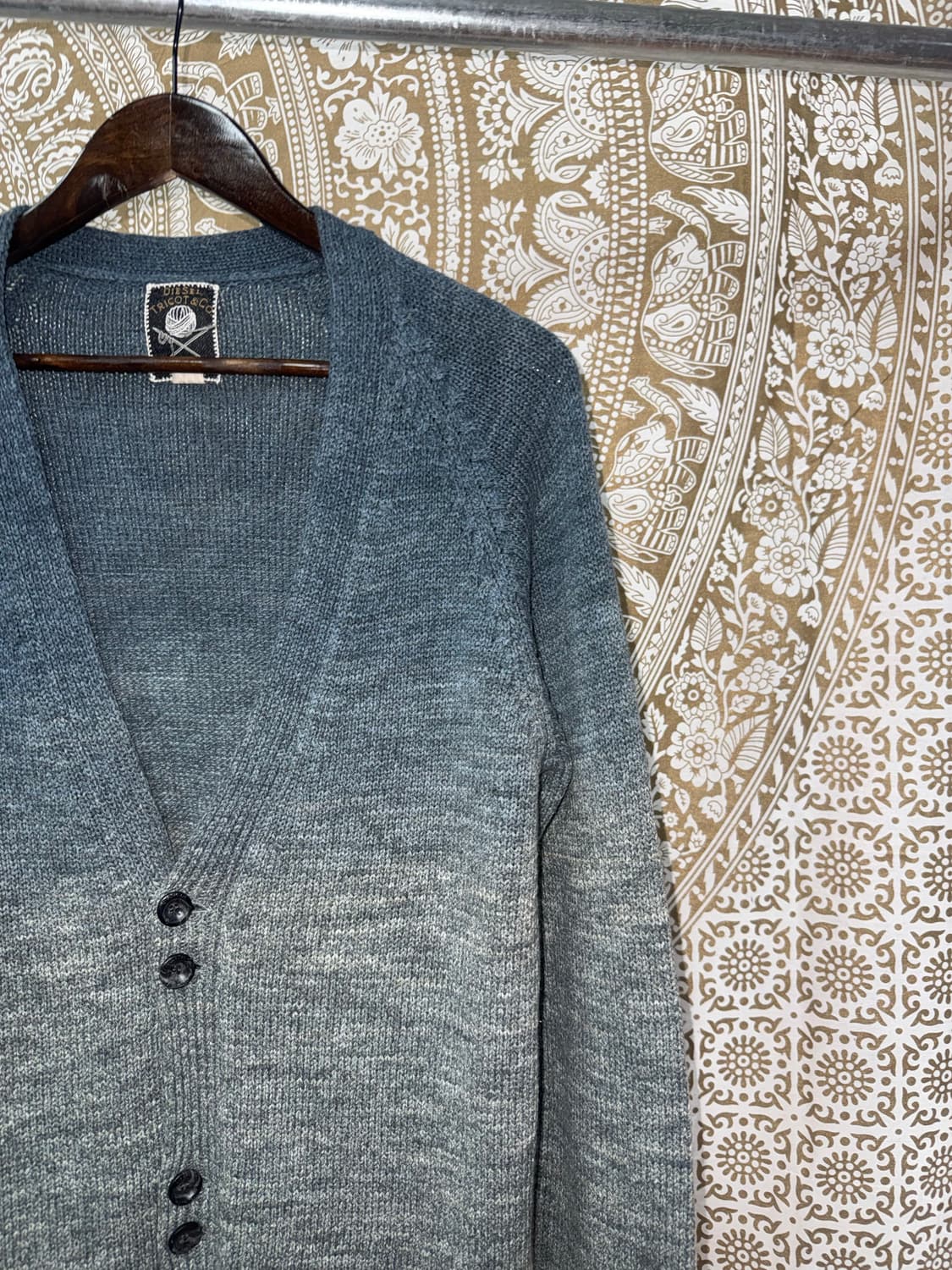 디젤 빈티지 그라데이션 니트가디건 상품이미지4