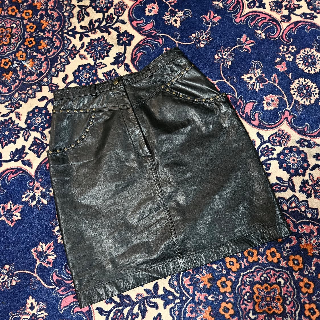 Dorothée Bis 90's 빈티지 빈램스킨 스터드 스커트 상품이미지1