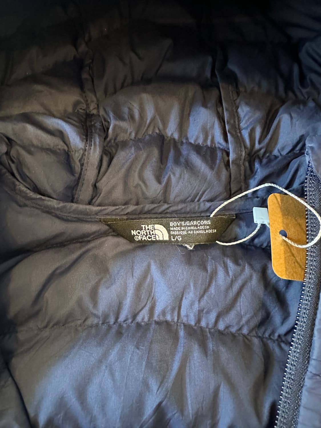 노스페이스 후드 경량패딩 네이비 S 상품이미지6