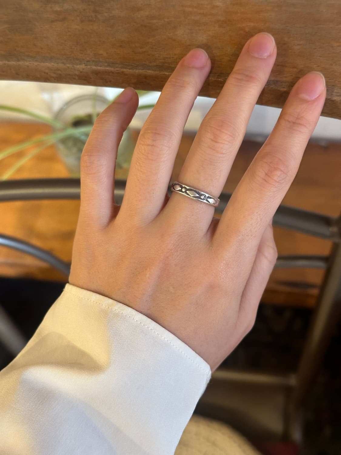 (Only 1)Dual Motif Karen Silver Ring 상품이미지2