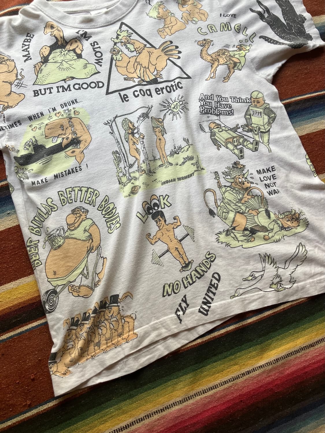 90s Vintage Animal Work Sex T Shirt 상품이미지4