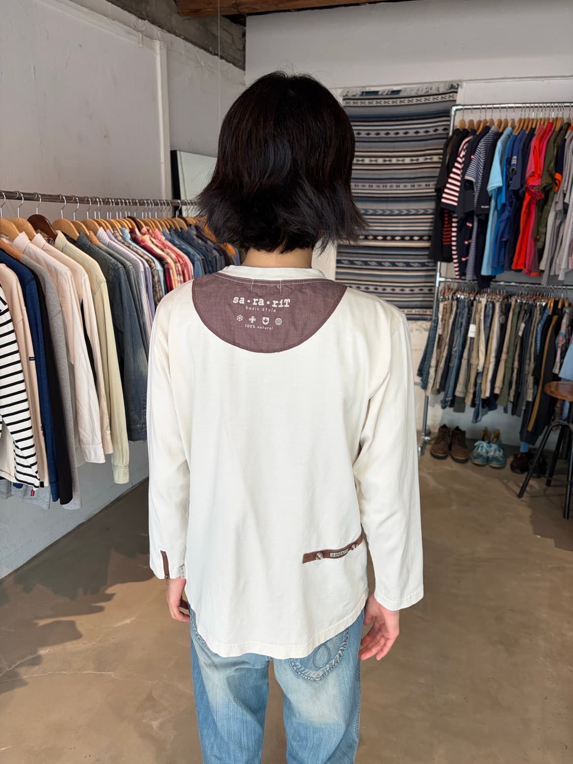 Sa·ra·rit 패브릭 스트랩 롱슬리브 M 상품이미지4