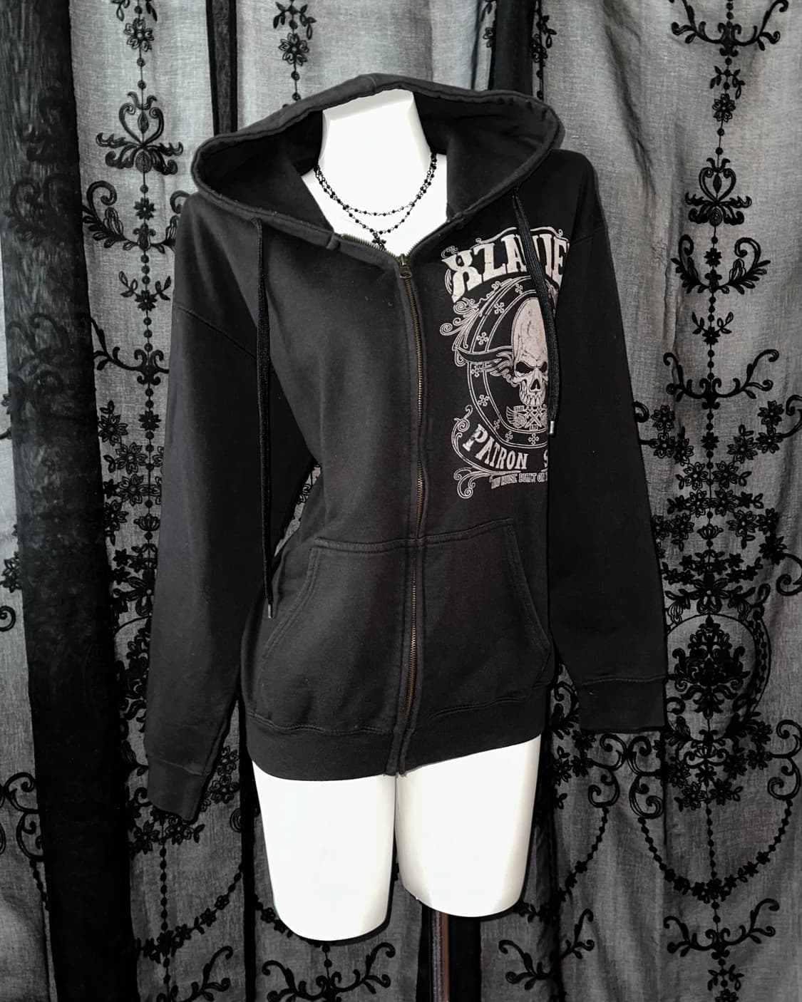 Punk napping oversized-fit hooded zip-up 상품이미지2
