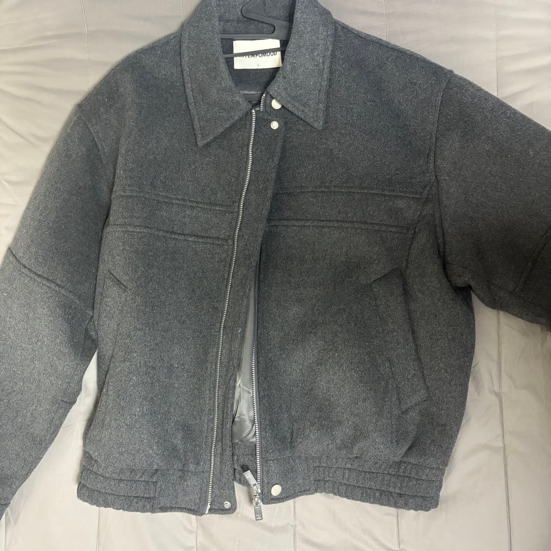 인템포무드 체스트라인 울 재킷 (그레이) 상품이미지3
