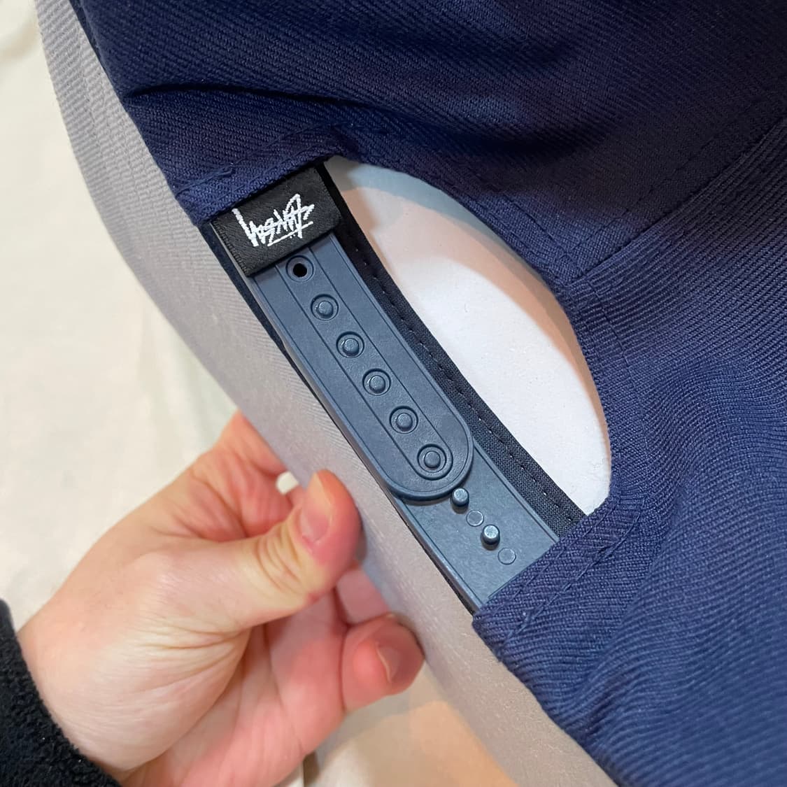 스투시 빅 리그 포인트 크라운 캡 라이트 네이비 스냅백 상품이미지5