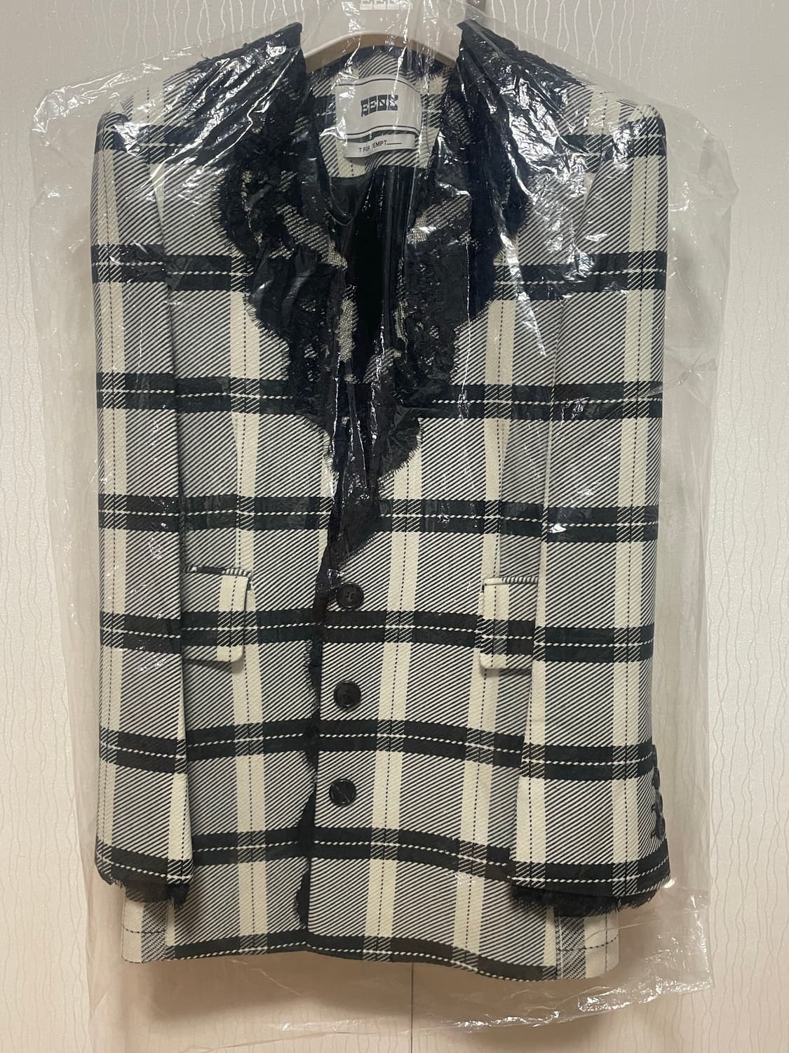잉크 EENK 체크 레이스 자켓 (+옷걸이,비닐) 상품이미지6