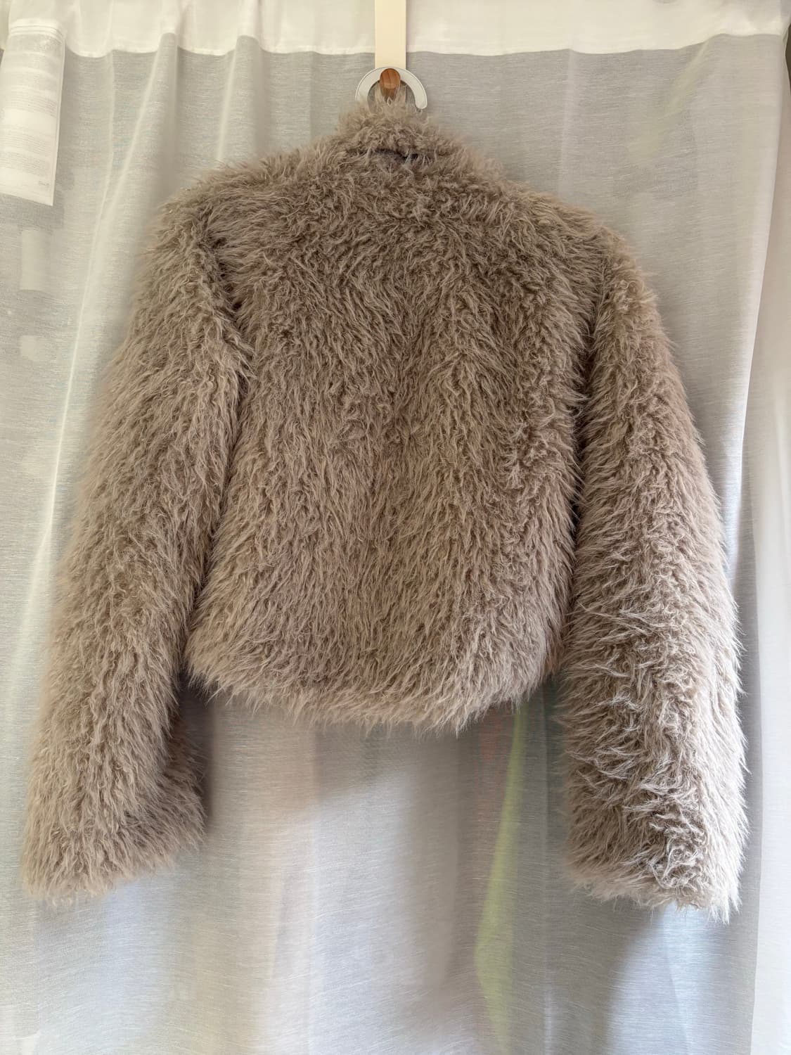 니어노어 BELTED FUR JACKET_GREY 상품이미지2