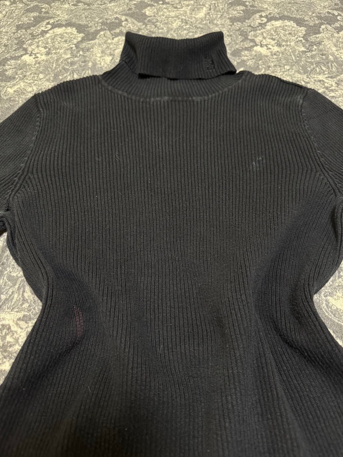 turtleneck knit washed black  상품이미지5