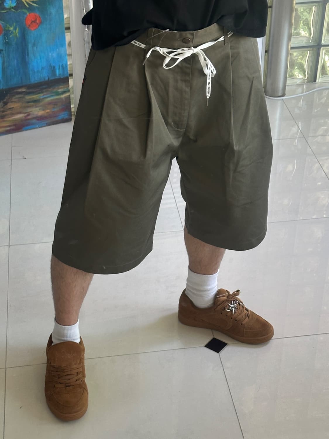 2tuck wide baggy shorts 상품이미지2