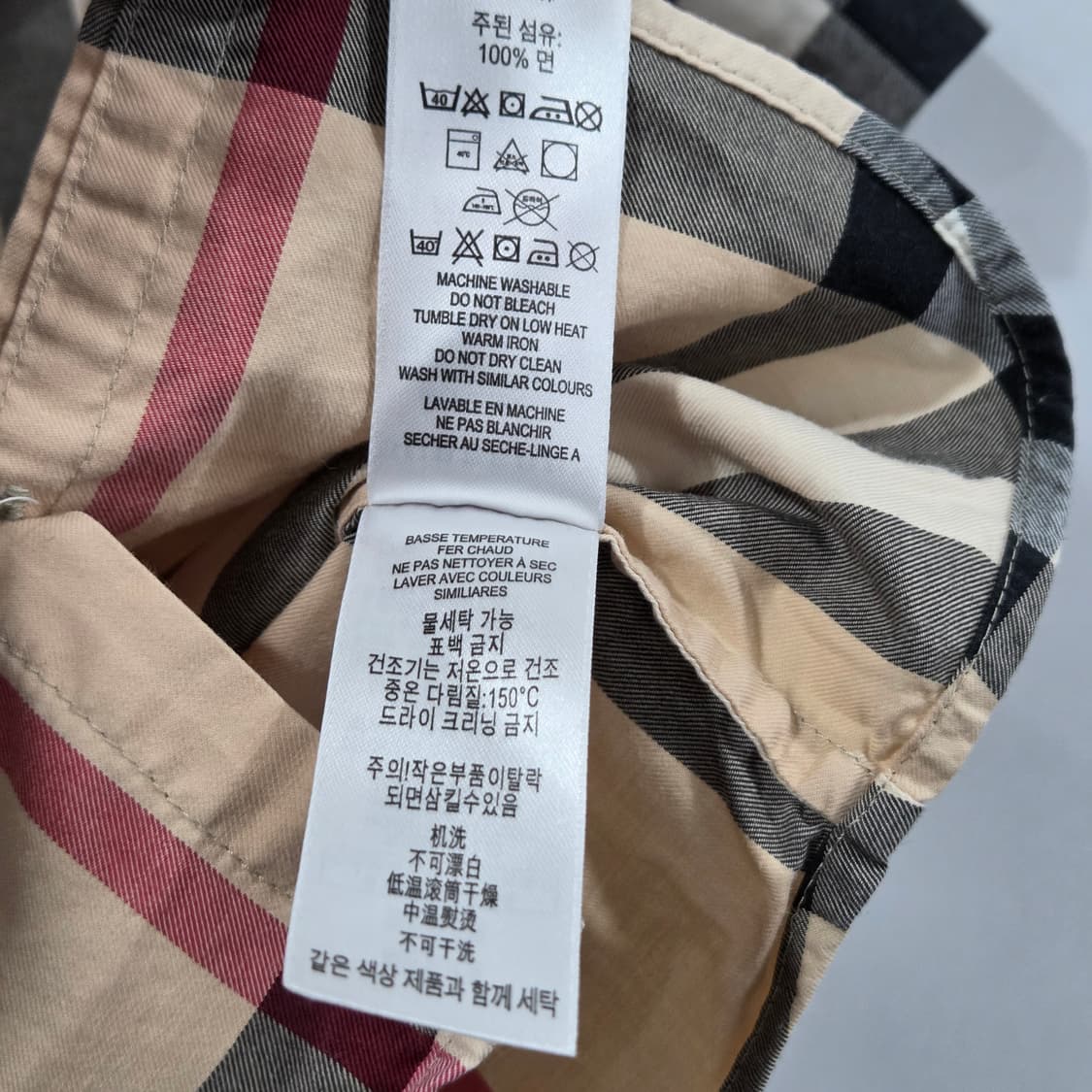 버버리 키즈 버튼다운 반팔 노바체크 셔츠 2Y 상품이미지3