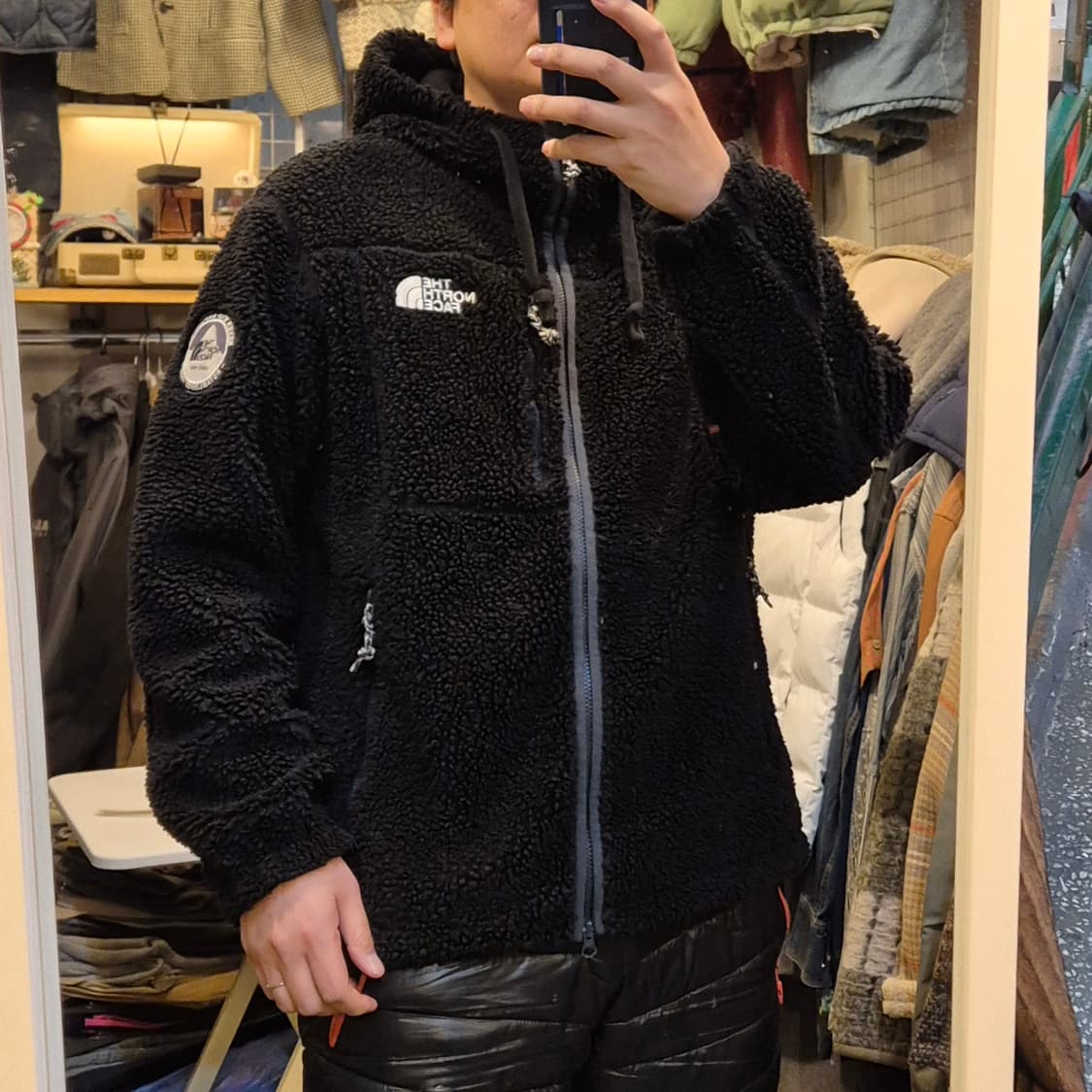 XL(착샷잇음) 노스페이스 블랙 후리스자켓  상품이미지3