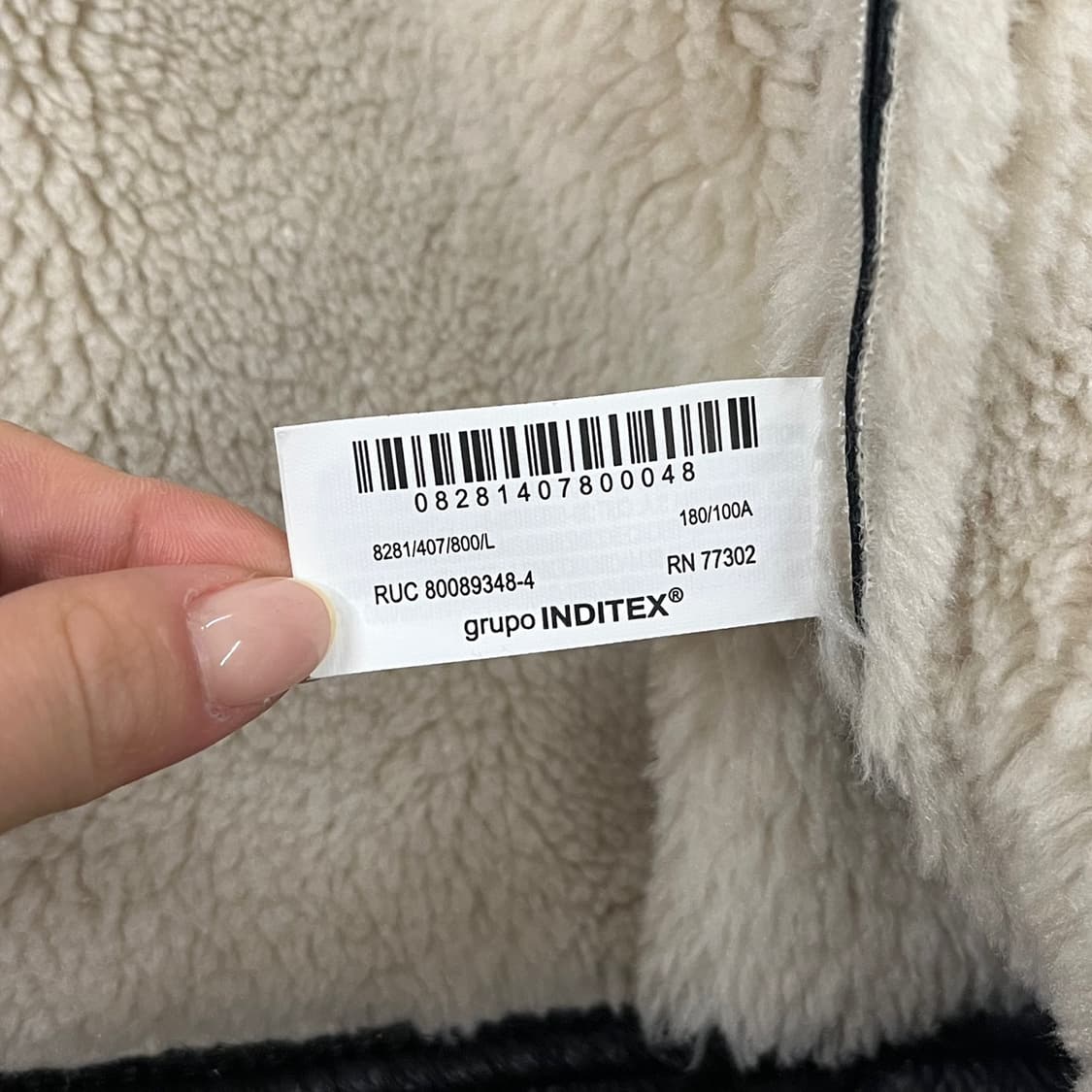 [정품/L] 자라 블랙 무스탕 양털 자켓 b19 상품이미지6