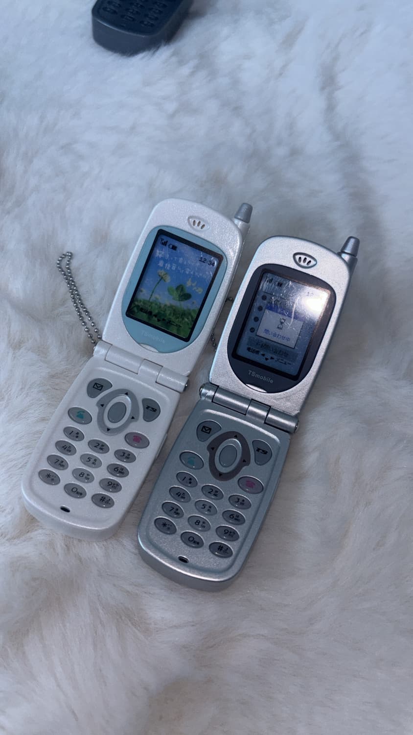 (2종 세트) 고전 y2k 폴더폰 휴대폰 가챠 키링 피규어 빈티지 상품이미지1