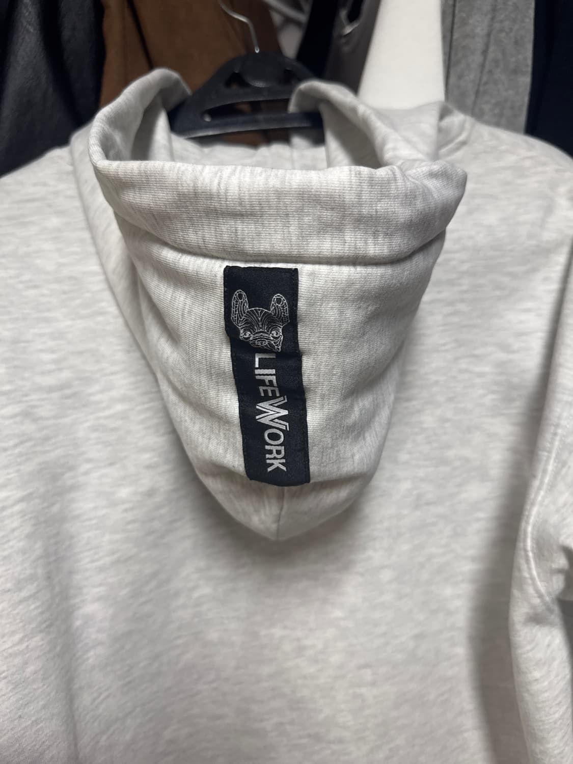 라이프워크 화이트 멜란지 후디 상품이미지3