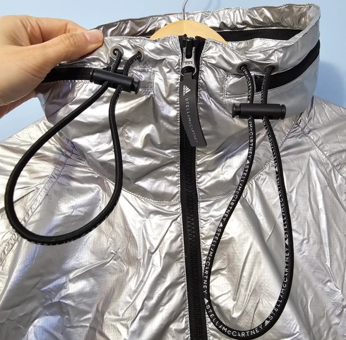 아디다스 스텔라맥카트니 실버 메탈릭 아노락 55반 상품이미지3