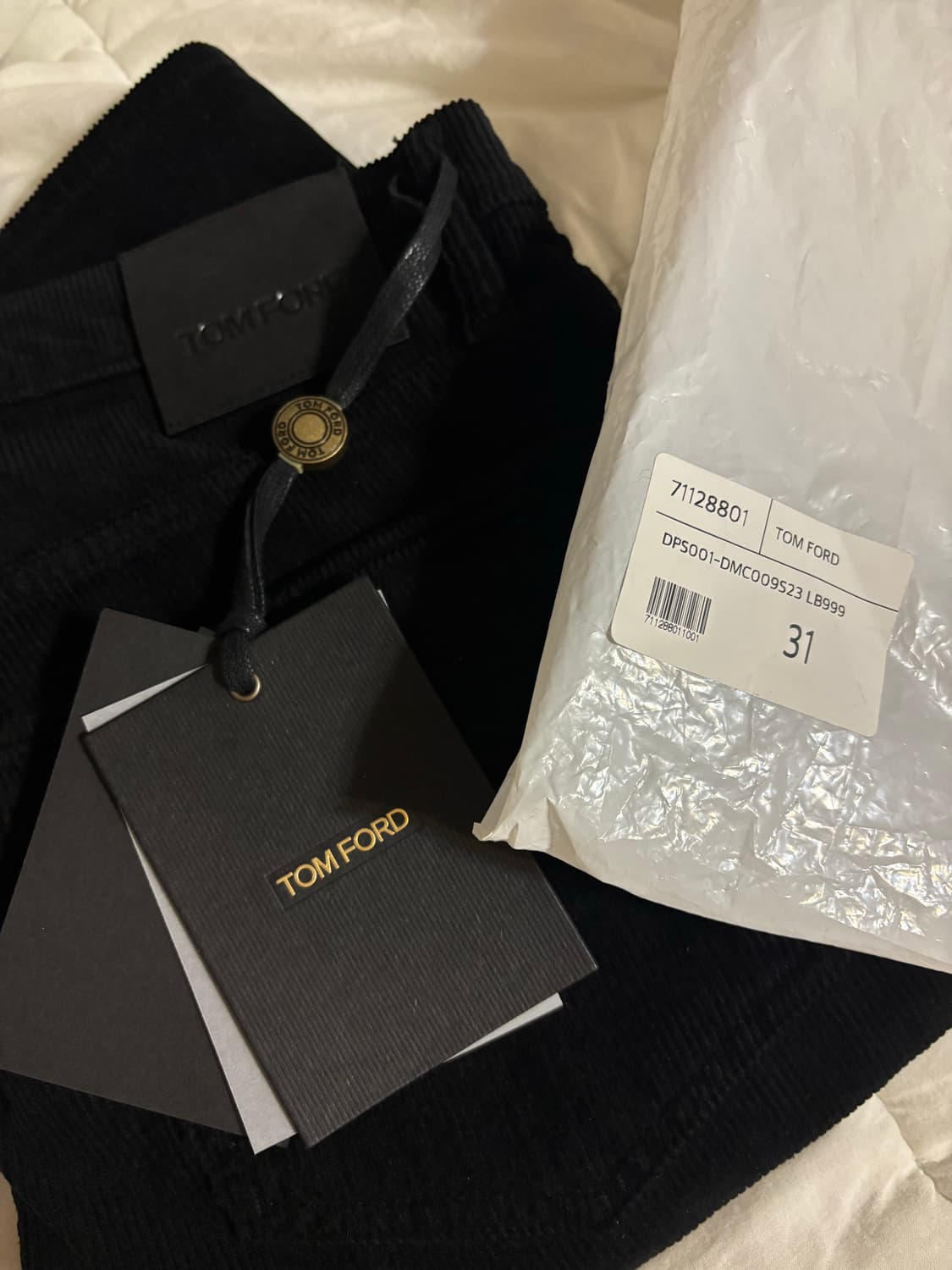 톰포드 백 로고 패치 코듀로이 슬림핏 팬츠(새상품) 상품이미지1