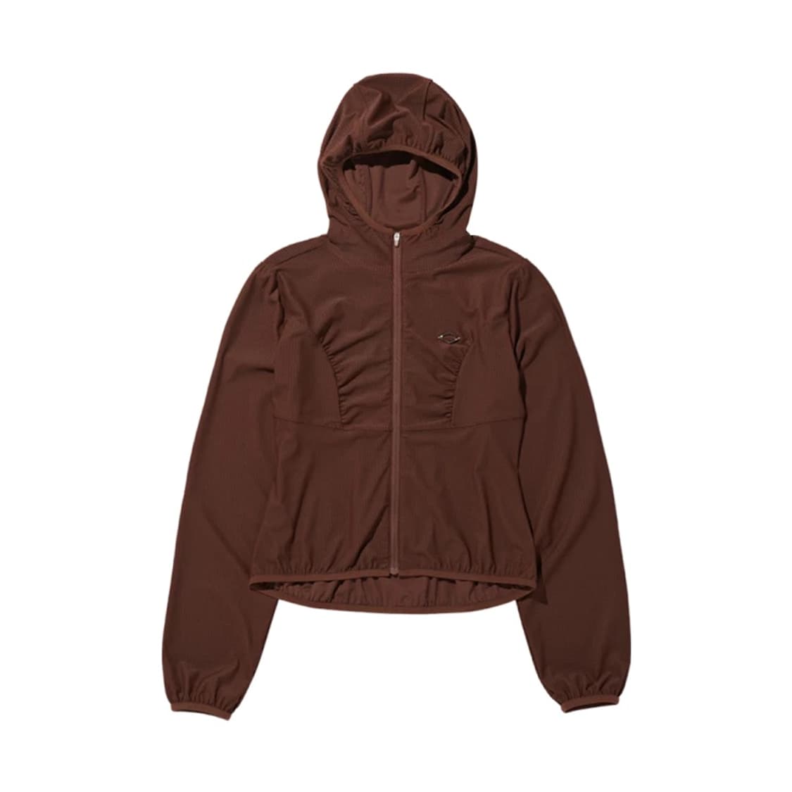 미스치프 후디드 와플 집업 브라운 s 상품이미지1