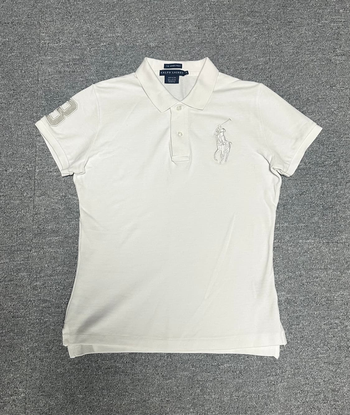 폴로 빅포니 스키니핏 카라티 화이트 유일매물 상품이미지1