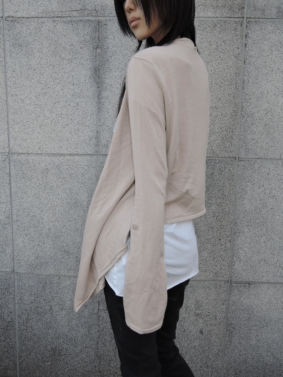 Drape Roll-Up Sleeve Cardigan 상품이미지2