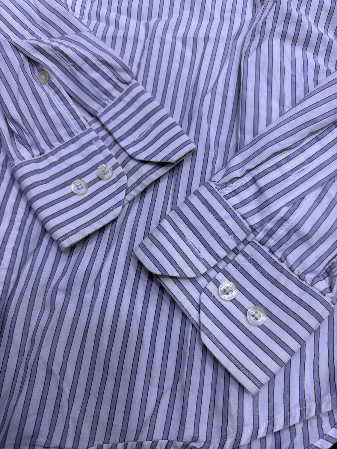 폴로 랄프로렌 커스텀핏 스트라이프 네이비 셔츠 M 상품이미지7