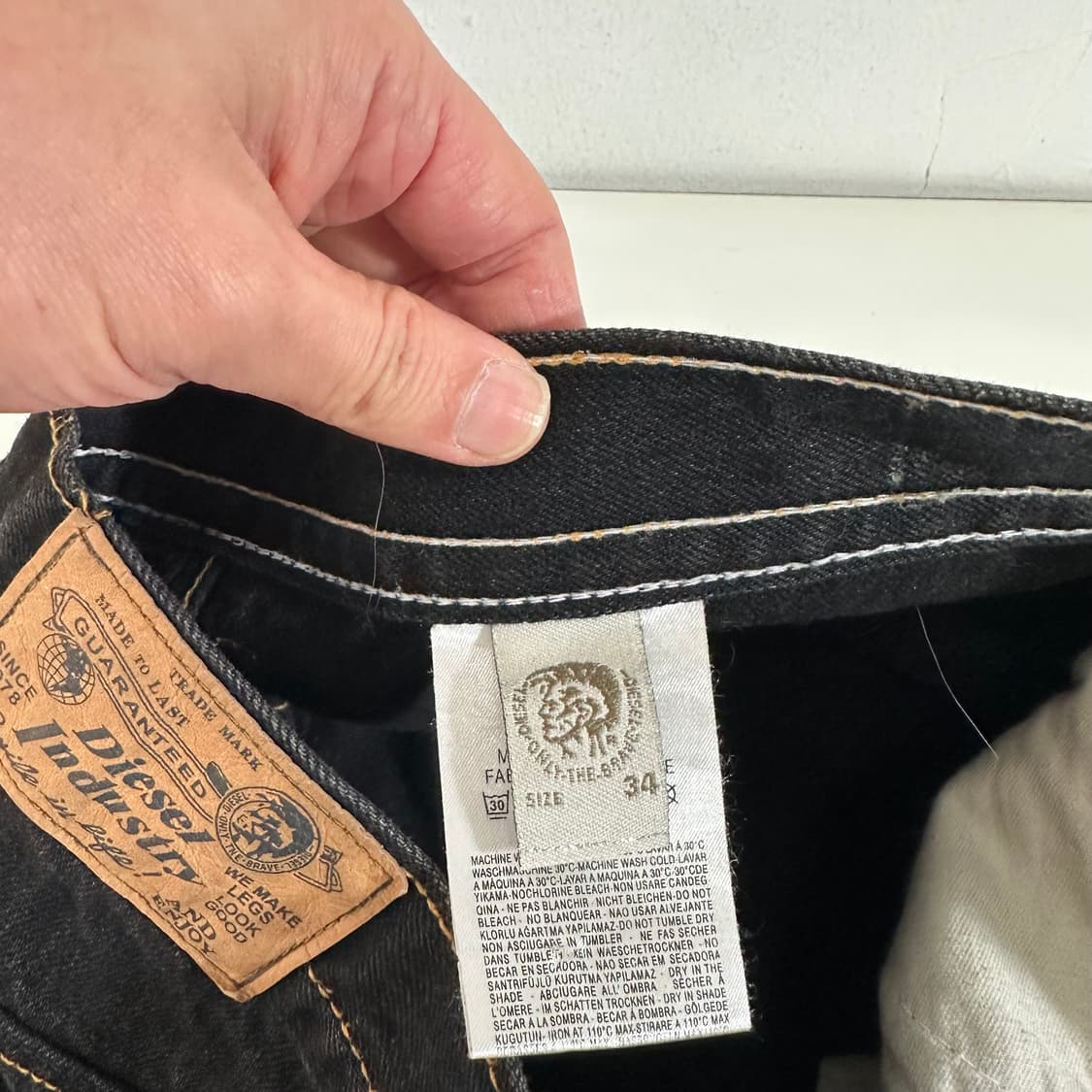 34 디젤 스트레이트핏 블랙진 상품이미지7