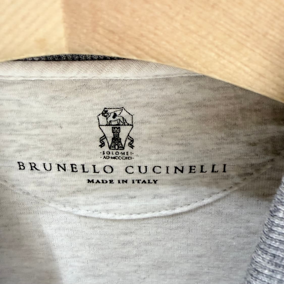 L / 브루넬로 쿠치넬리 그레이 코튼 집업 자켓 상품이미지5