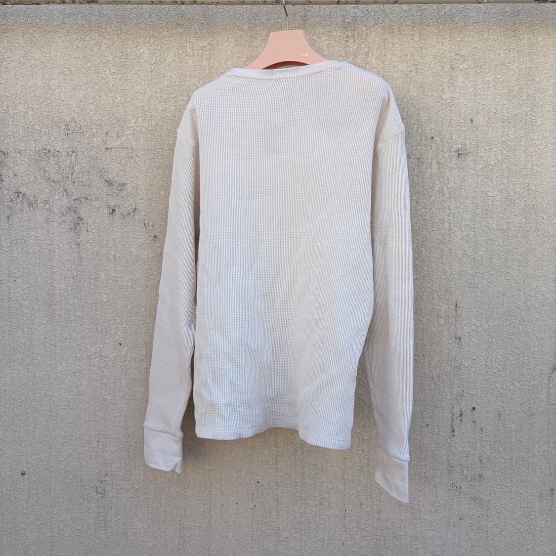 폴로 랄프로렌 화이트 네이비 포니 라운드 와플 롱슬리브 상품이미지2