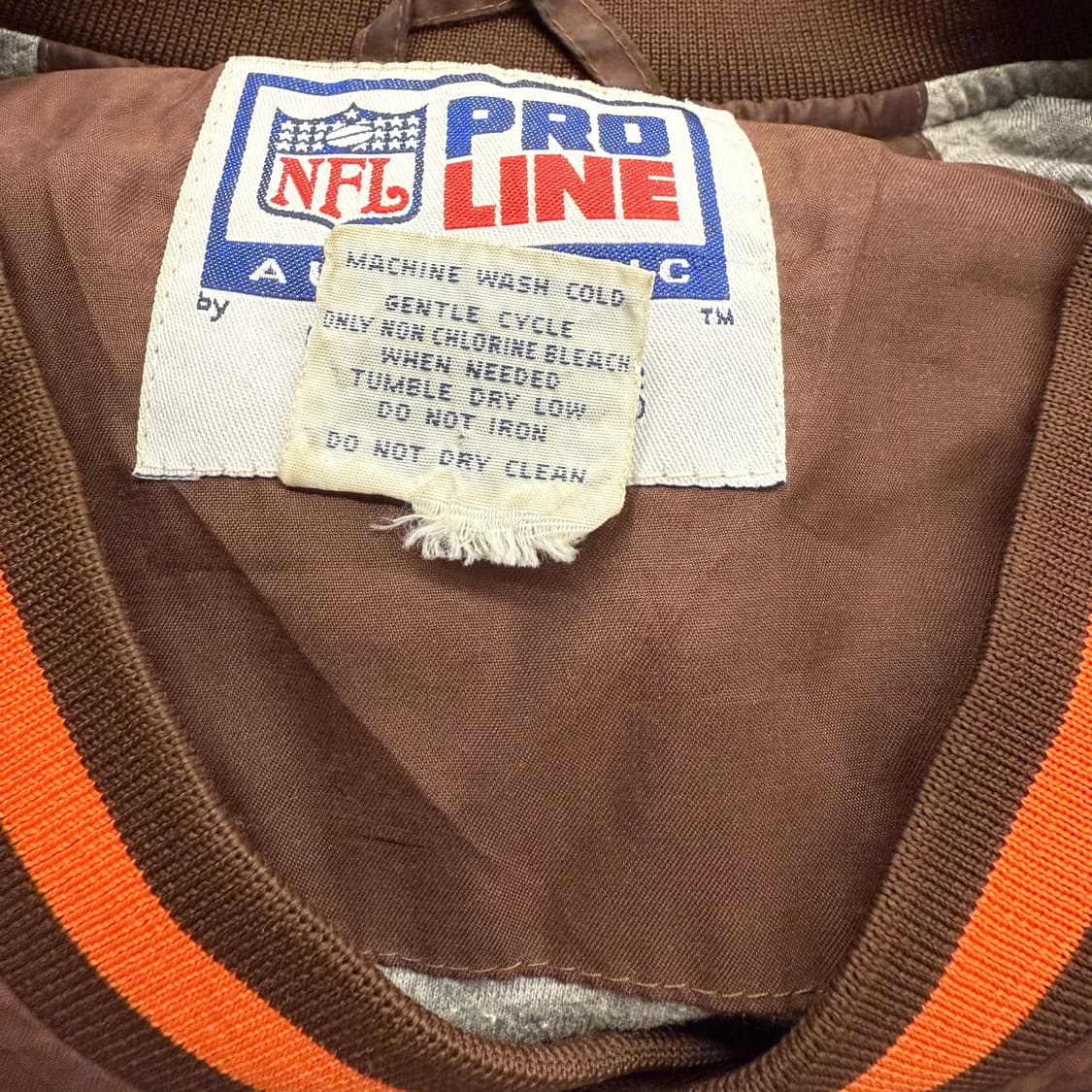 [ 정품/L ] NFL 리복 클리블랜드 브라운스 올드스쿨 바람막이 웜업 상품이미지6