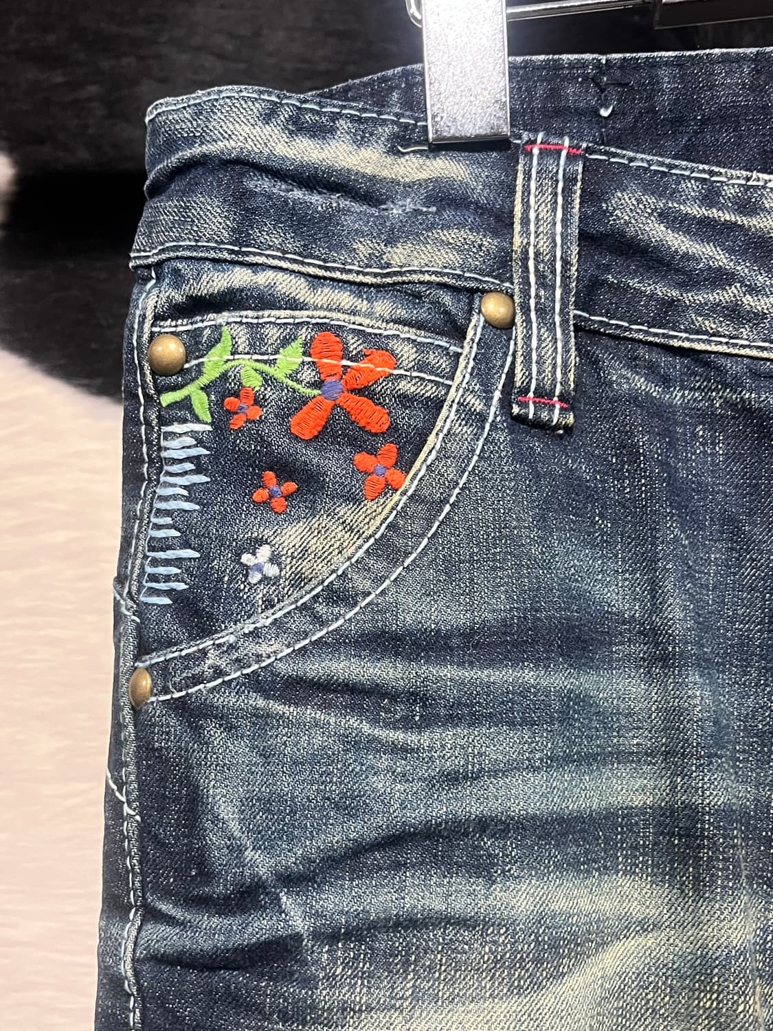 Lolta Jeans 자수 포인트 데님팬츠 상품이미지2