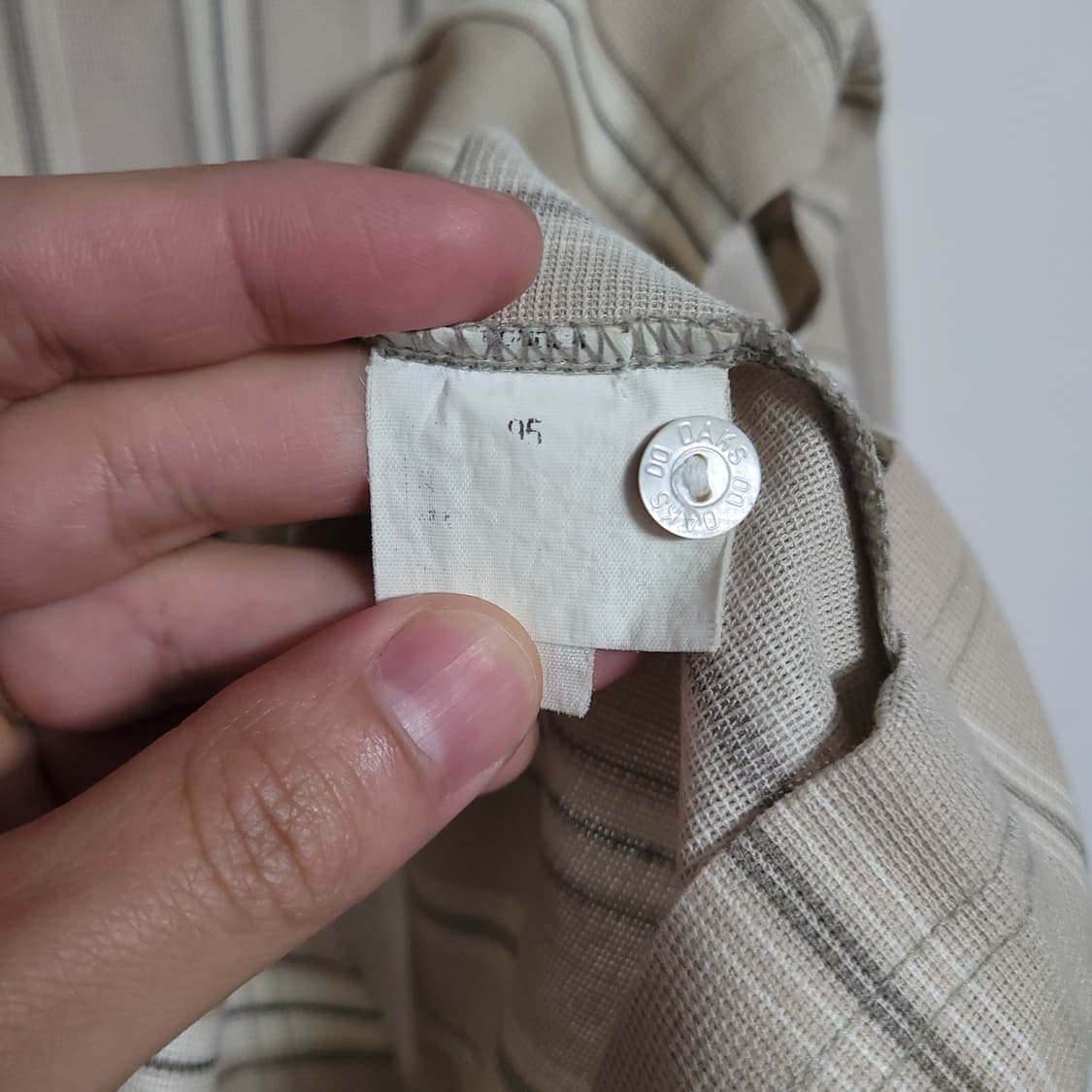 (95) DAKS 닥스 스트라이프 긴팔 카라 티셔츠 상품이미지4