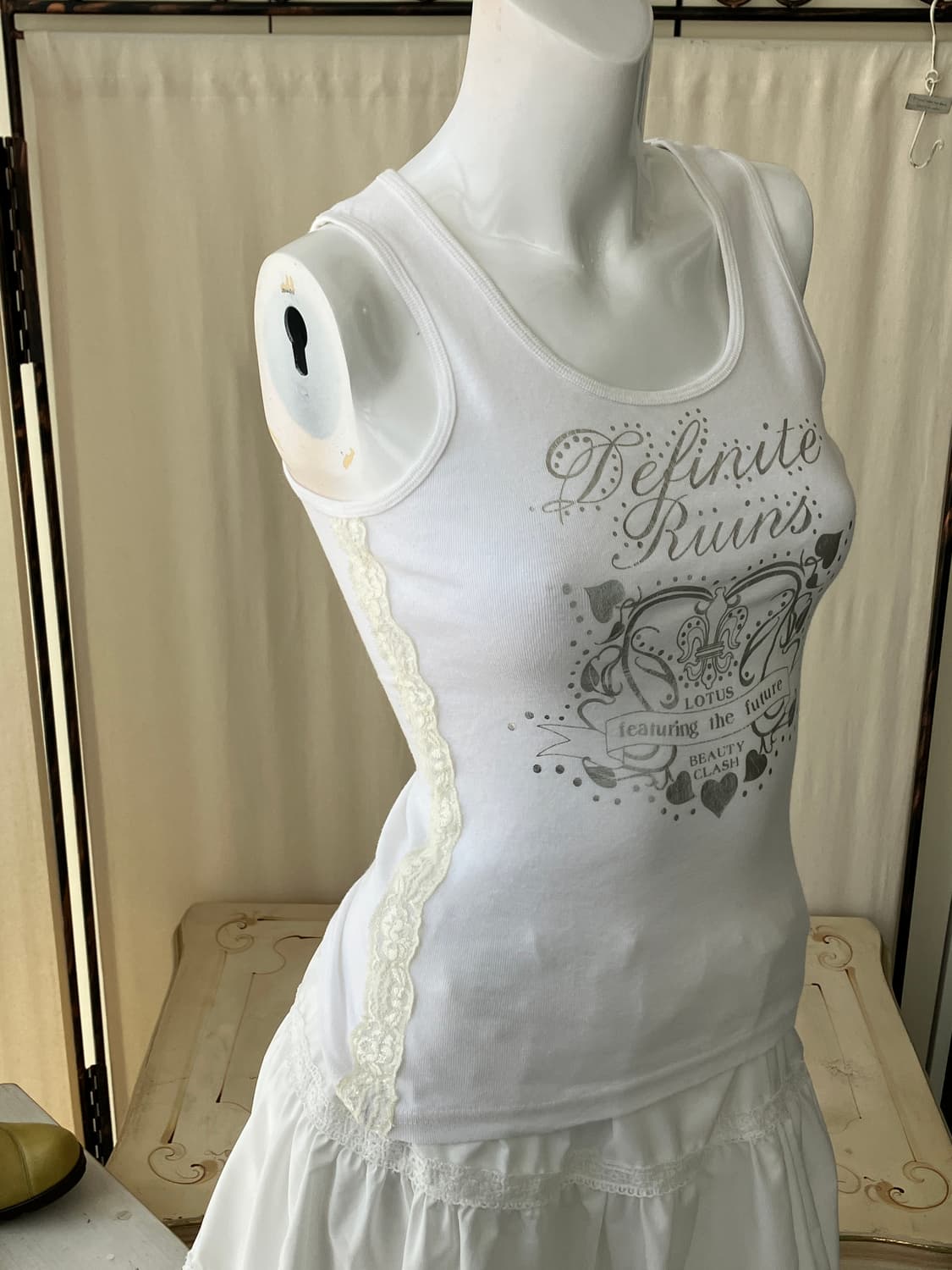 silver printing lace sleeveless 상품이미지3