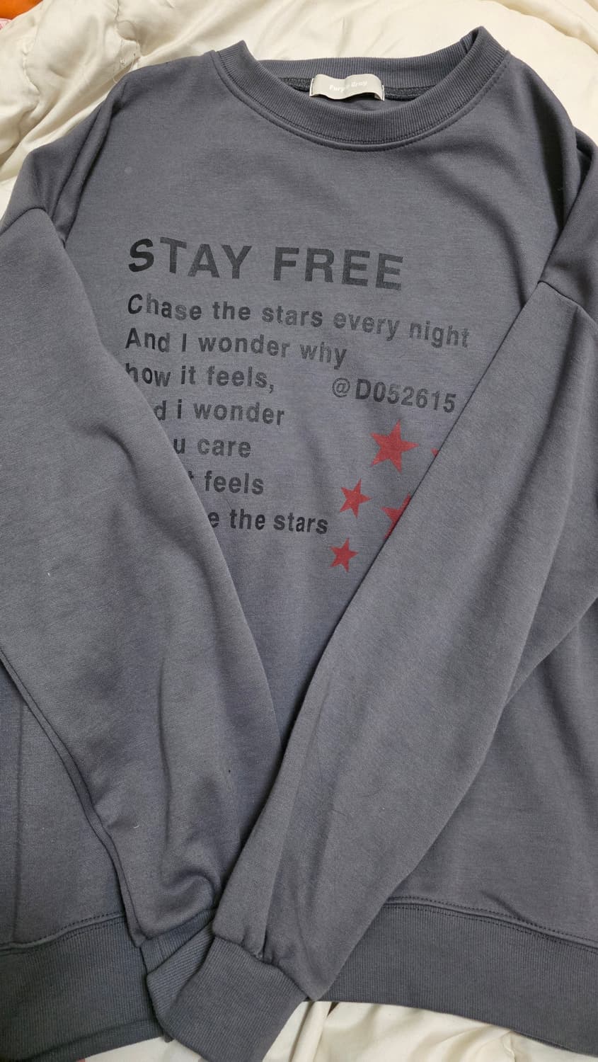 STAY FREE 프린팅 얇은 맨투맨 상품이미지2