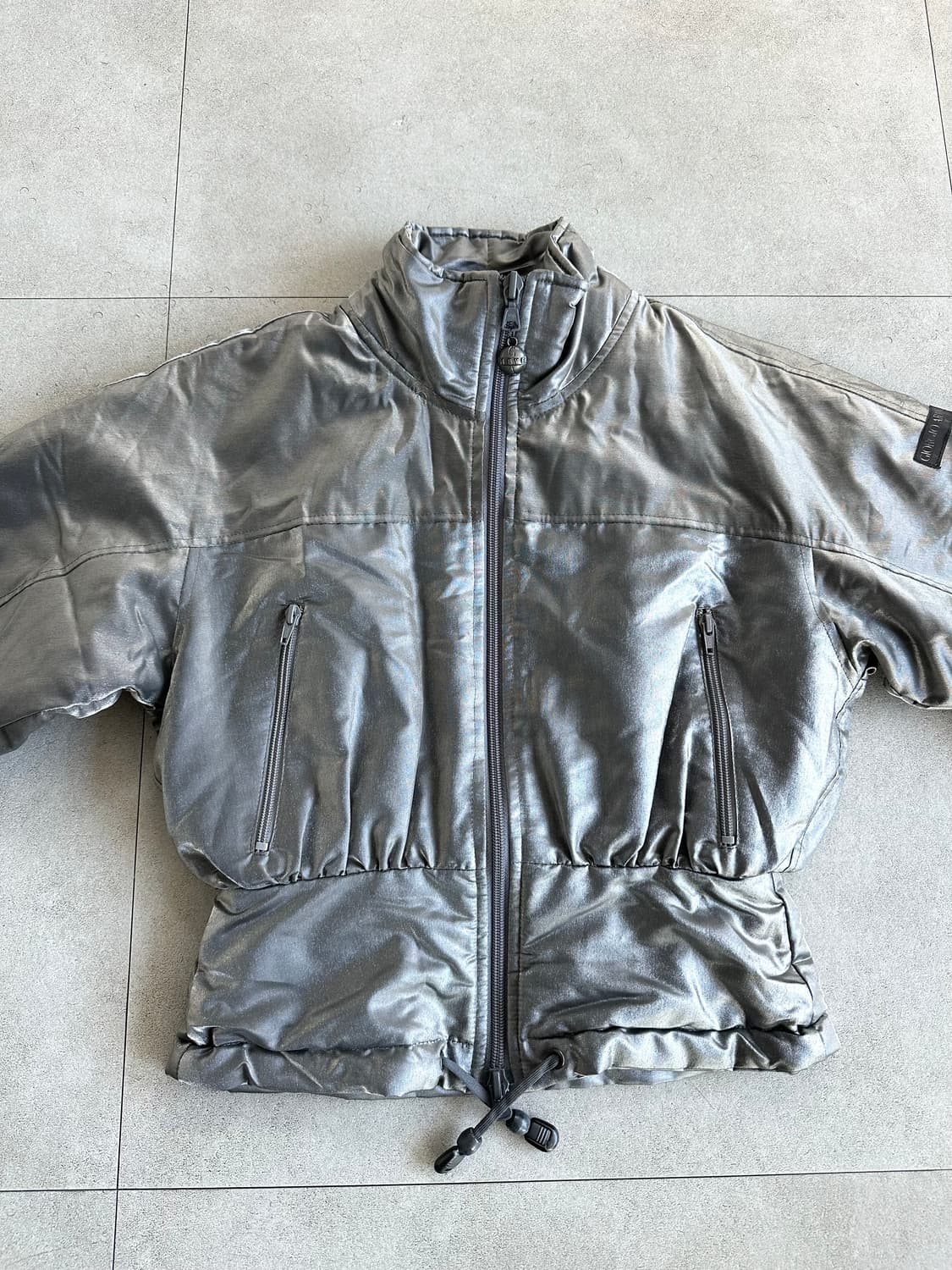 조르지오 아르마니 1997AW 아카이브 실버 봄버 자켓 상품이미지2