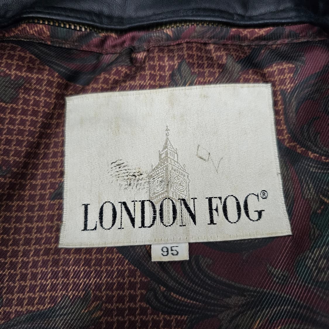 런던포그 소가죽 봄버 자켓 M 상품이미지5