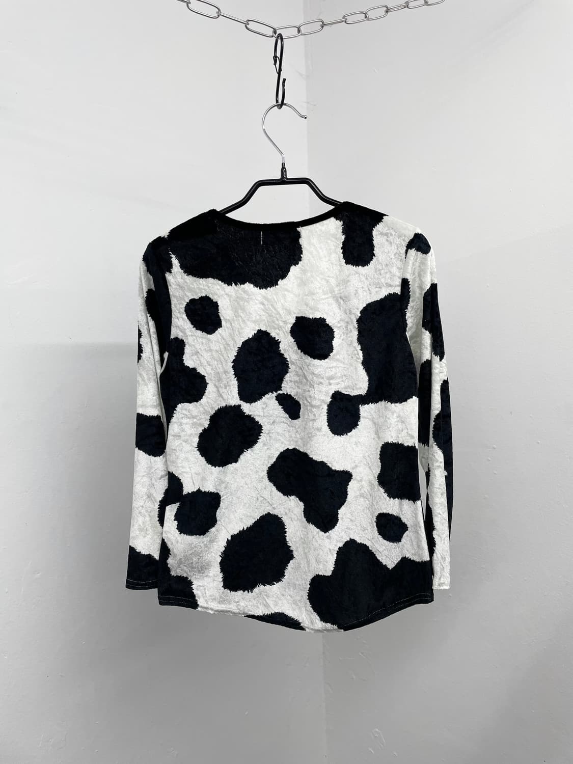 카우 패턴 벨로아 탑 상품이미지6