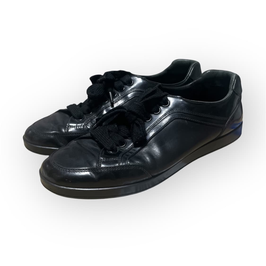 270) 프라다 스포츠 레더 스니커즈 블랙 상품이미지1
