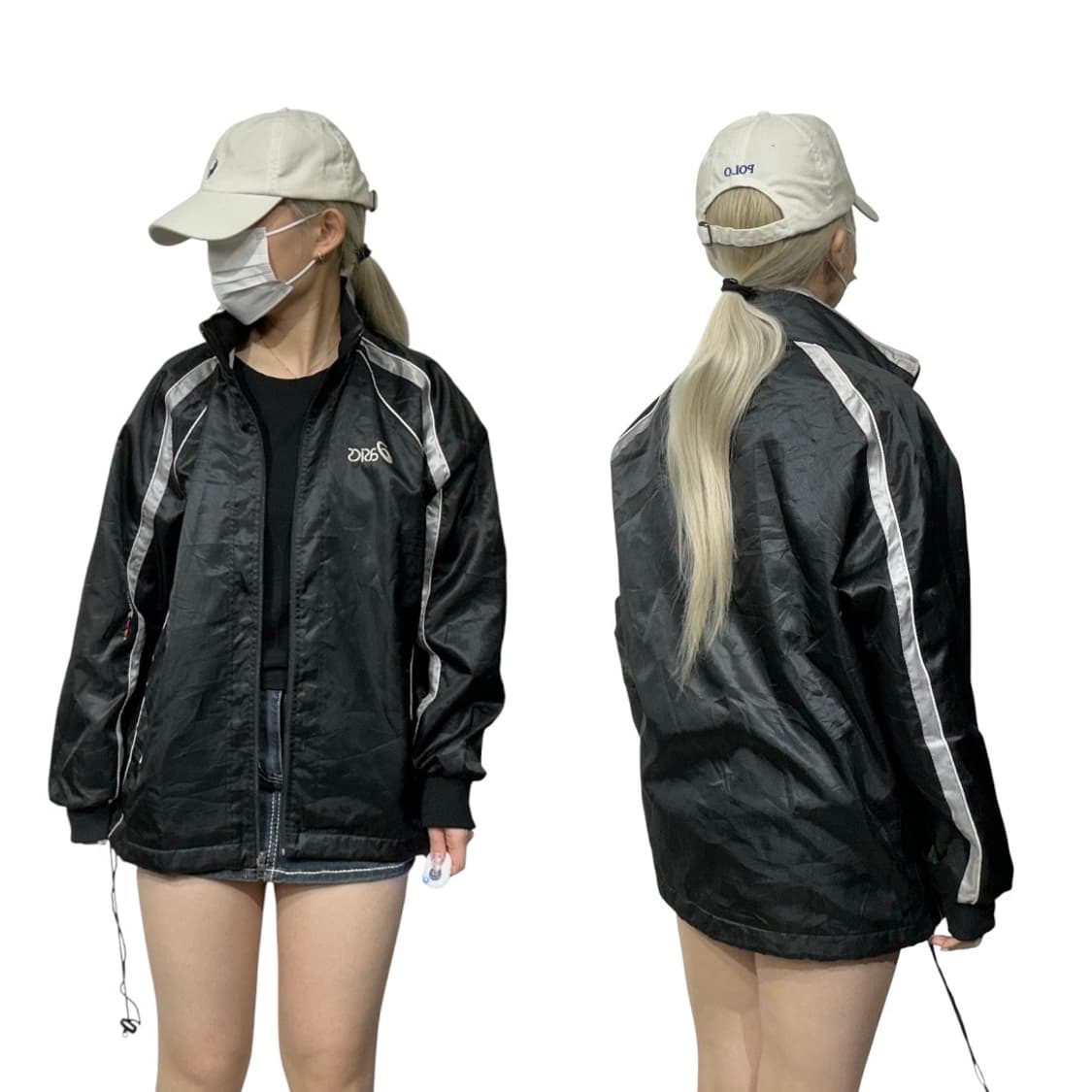 아식스 블랙 사이드 라인 트랙 자켓 S 상품이미지1