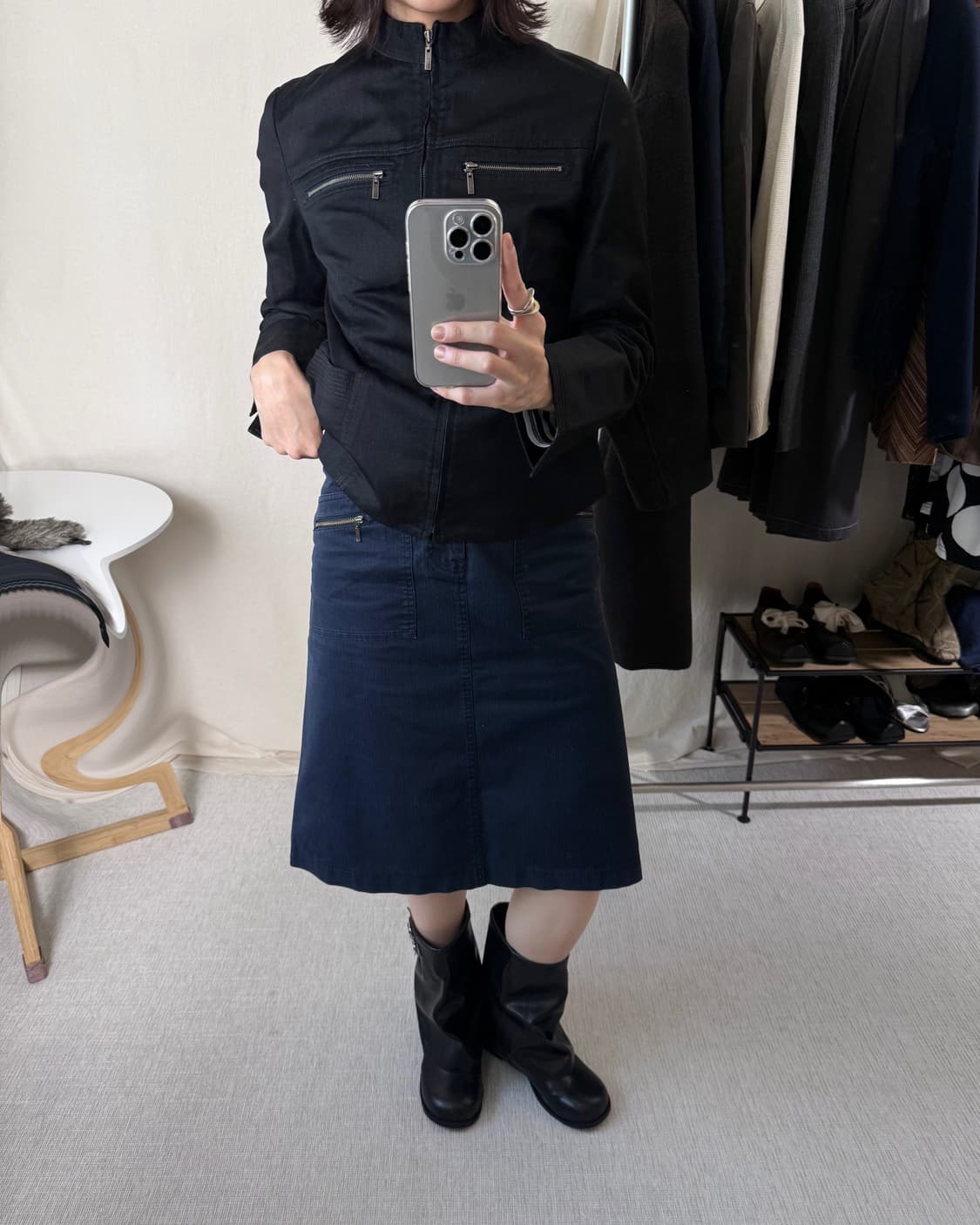 Christian Aujard 만다린 카라 자켓 상품이미지2