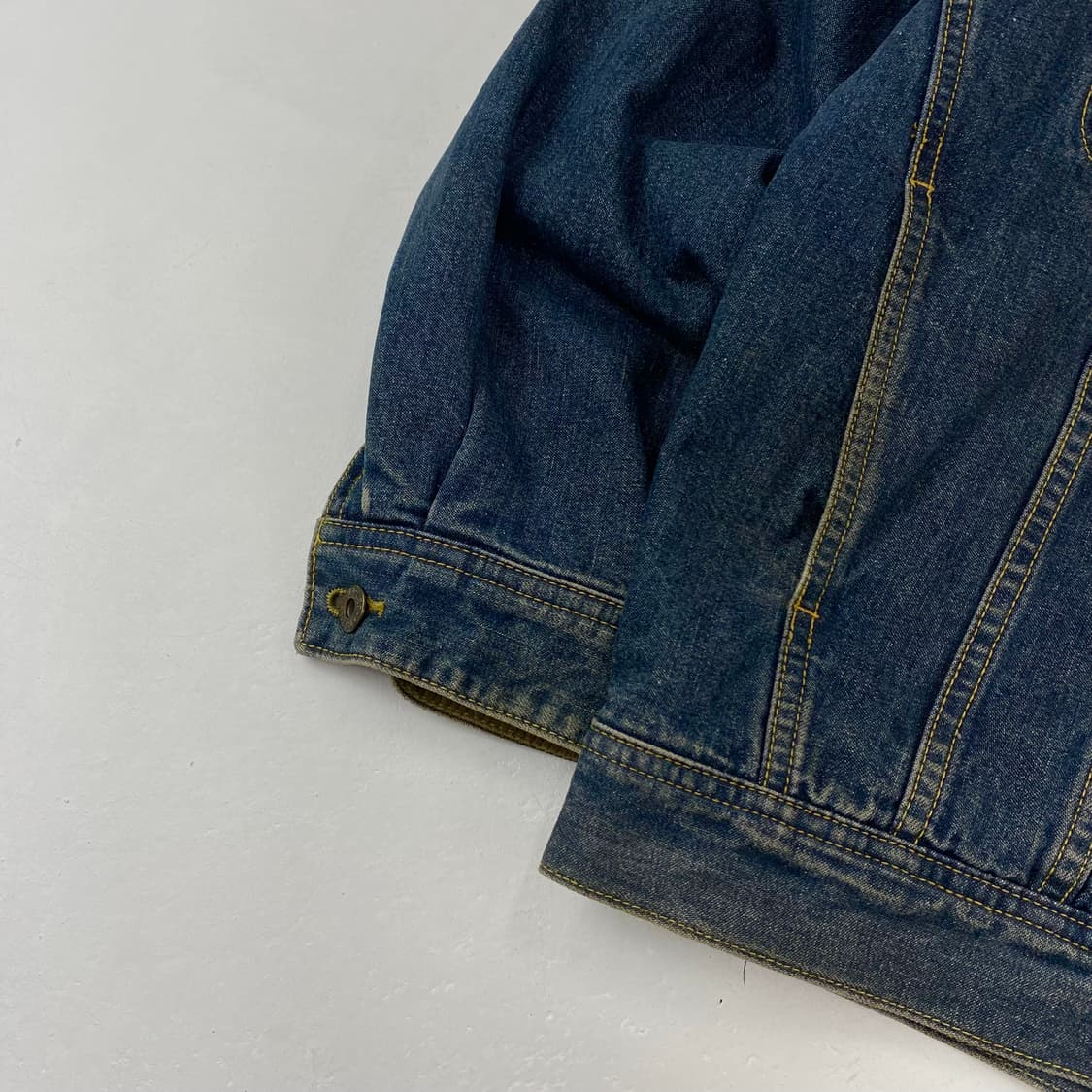 90s Lee 레더 카라 데님 트러커 자켓 (100) 상품이미지6