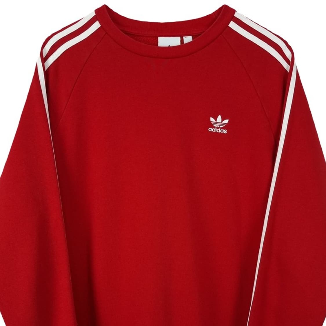 [아디다스] 불꽃 로고 자수 삼선 맨투맨 레드 M19259 상품이미지4