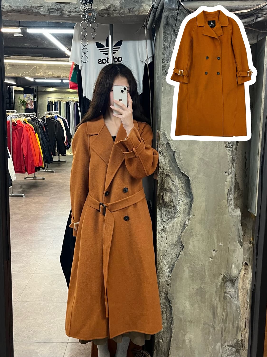 레코브헬싱키 롱코트 오렌지브라운 #csz2041 상품이미지1