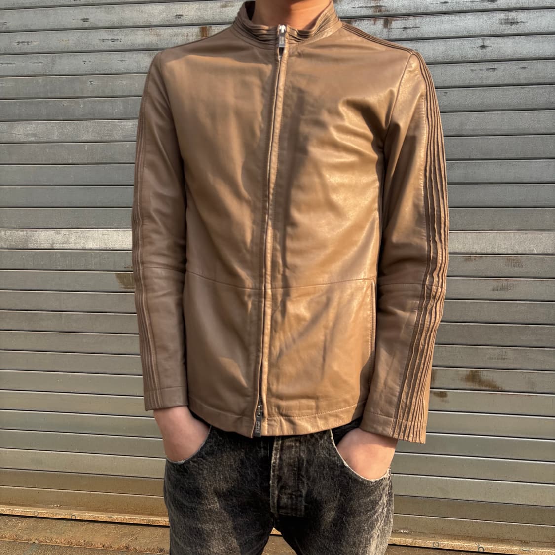 알마니 꼴레지오니 양가죽 시어링 자켓 상품이미지2