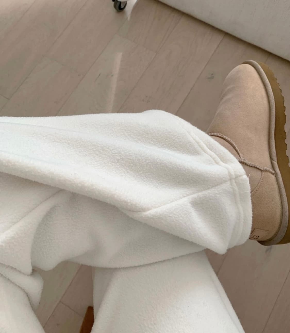 플라넬fllanel 플리스팬츠 아이보리 새상품 상품이미지4