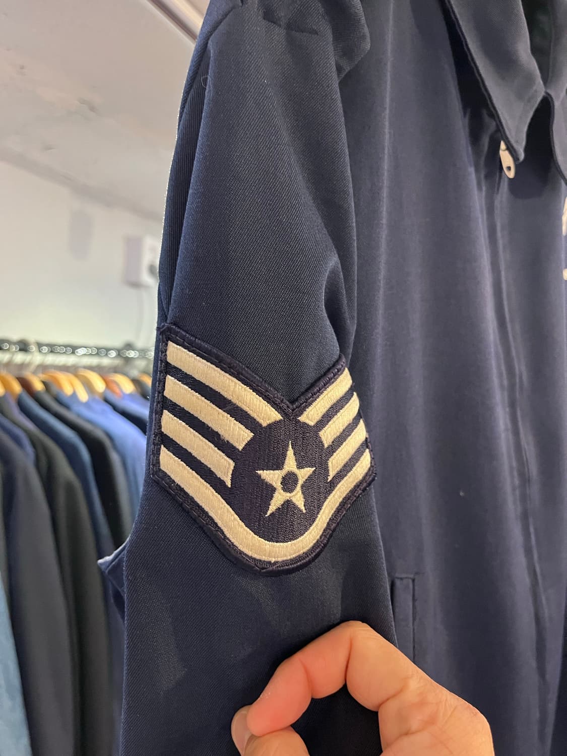 90-00’s USAF 로고 유틸리티 블루종 자켓 상품이미지4