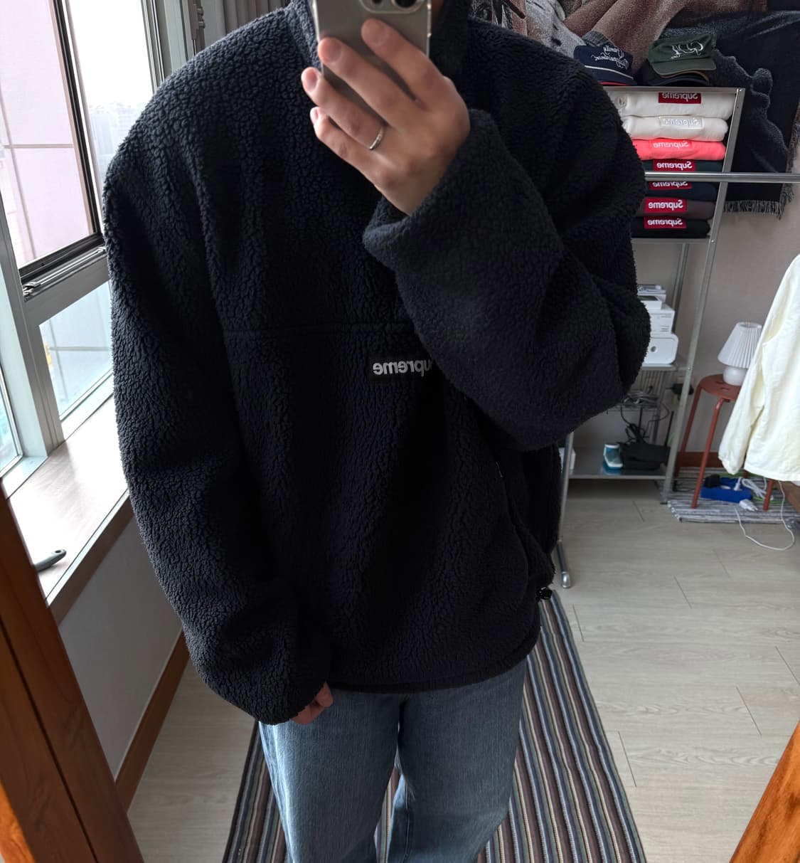 24fw 슈프림 리버시블 하프 후리스 상품이미지1