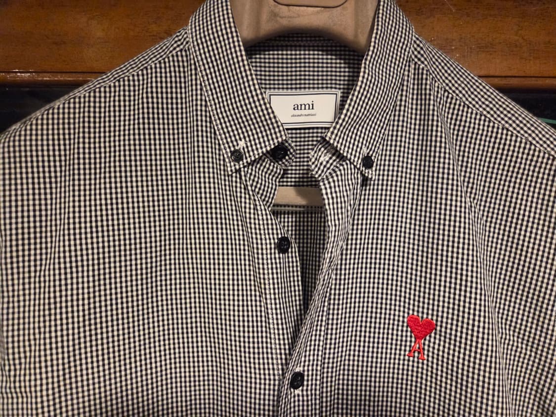 아미 깅엄패턴 버튼다운셔츠  상품이미지9