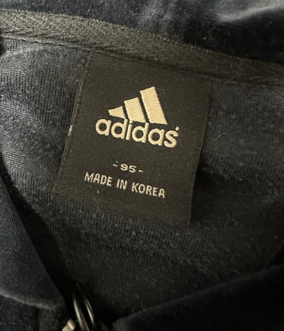 아디다스 다크네이비 벨벳 후드집업 상품이미지5