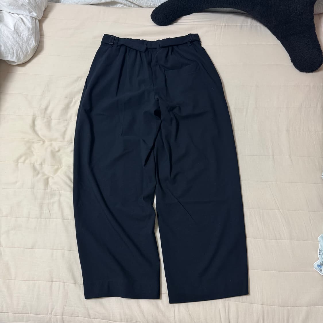 폴리테루 벨티드 울 트라우저 네이비 2사이즈 상품이미지2